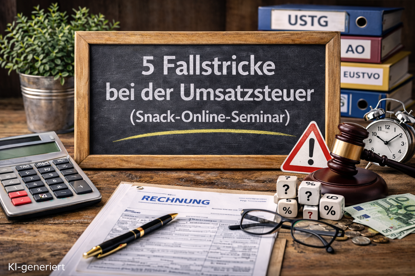 5 Fallstricke bei der Umsatzsteuer - Snack-Online-Seminar am 19.02.2026 - 9-10:30 Uhr