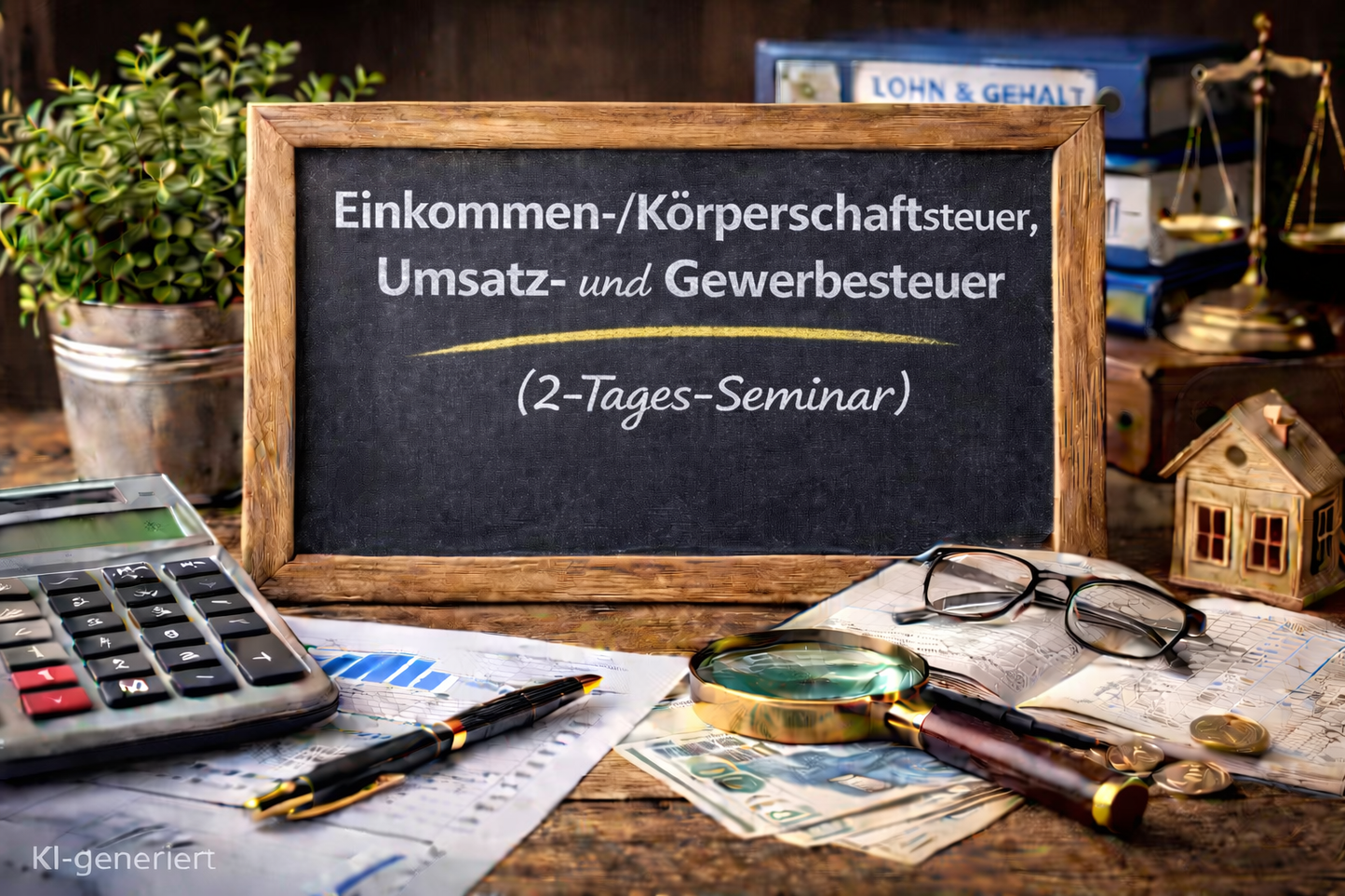Einkommen-/Körperschaftsteuer, Umsatz- und Gewerbesteuer - Online-Seminar - 29.+30.04.2026 - 9-16 Uhr