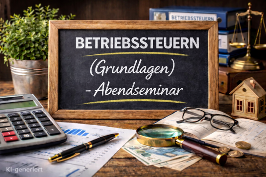 Online Steuerseminar – Einkommensteuer, Umsatzsteuer & Gewerbesteuer | 8-teiliger Intensivkurs im Februar 2026 (8 Termine per 16:30-19 Uhr) - Karin Nickenig - Seminare Rechnungswesen und Steuern
